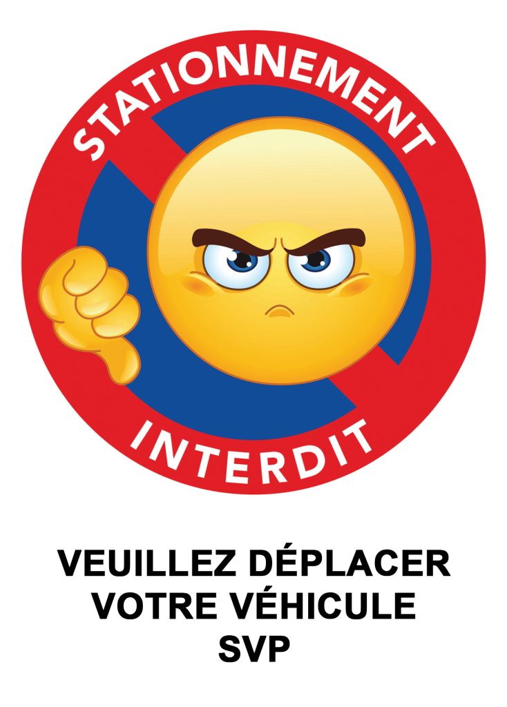 autocollant stationnement interdit