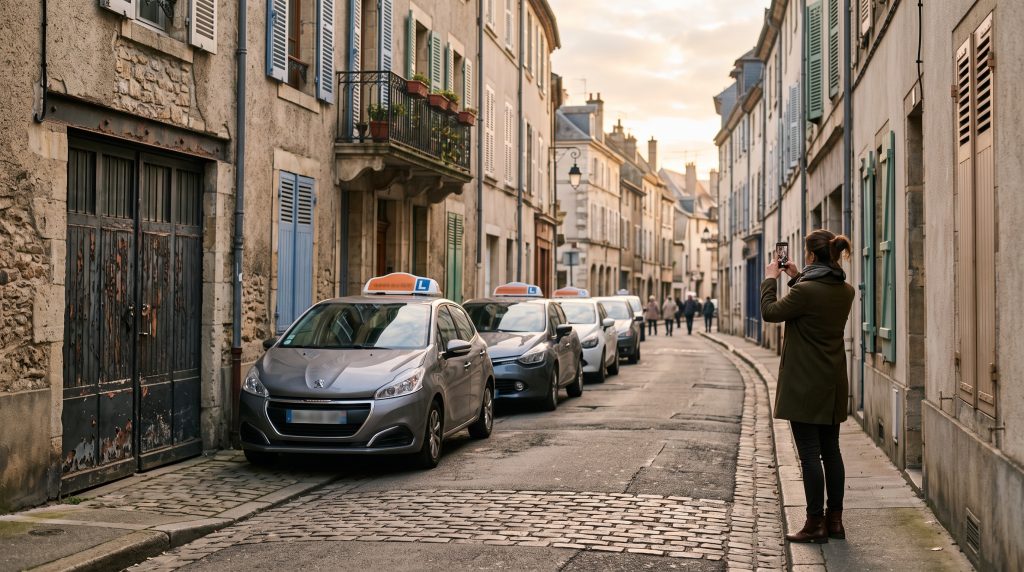 Auto‑école stationne dans ma rue : comment réagir sans envenimer la situation